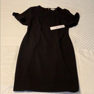 Black flutter sleeves Calvin Klein dress